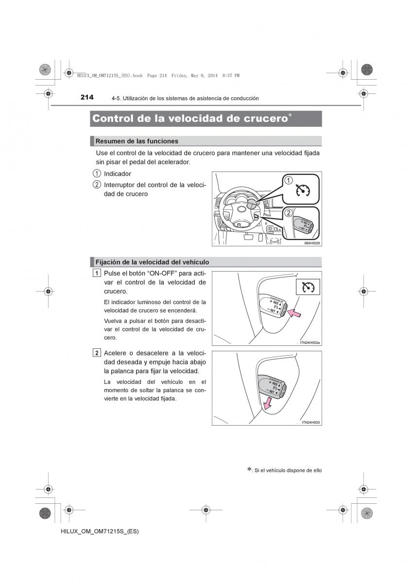 Toyota Hilux VII 7 manual del propietario / page 214