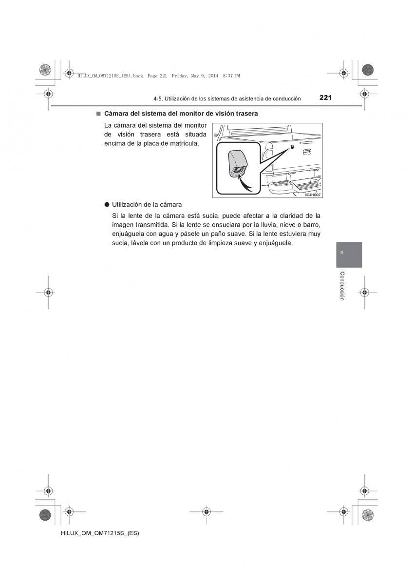 Toyota Hilux VII 7 manual del propietario / page 221