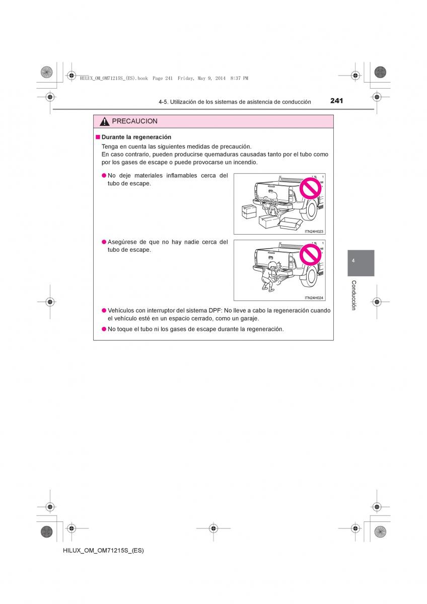 Toyota Hilux VII 7 manual del propietario / page 241