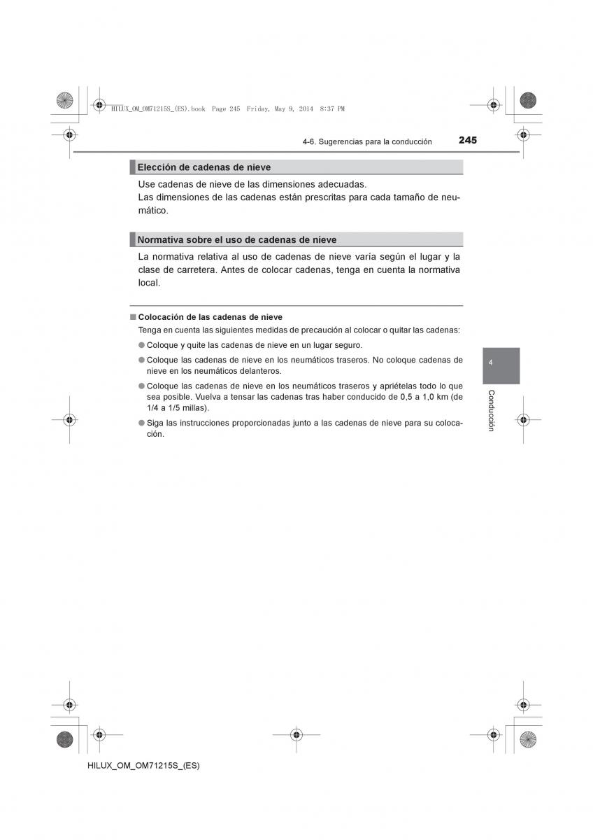 Toyota Hilux VII 7 manual del propietario / page 245