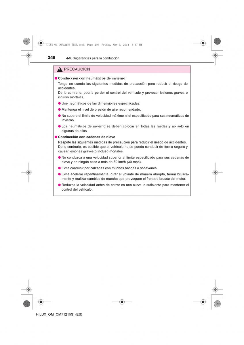 Toyota Hilux VII 7 manual del propietario / page 246