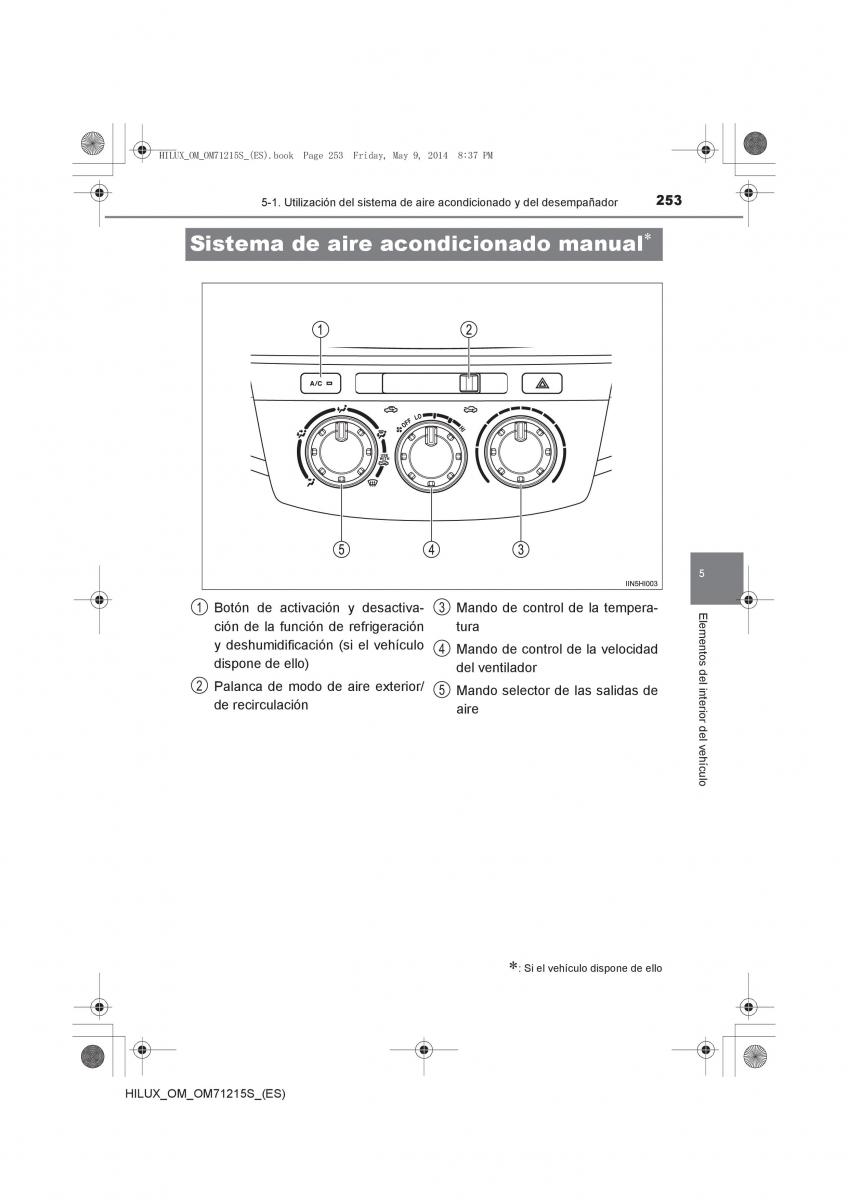 Toyota Hilux VII 7 manual del propietario / page 253