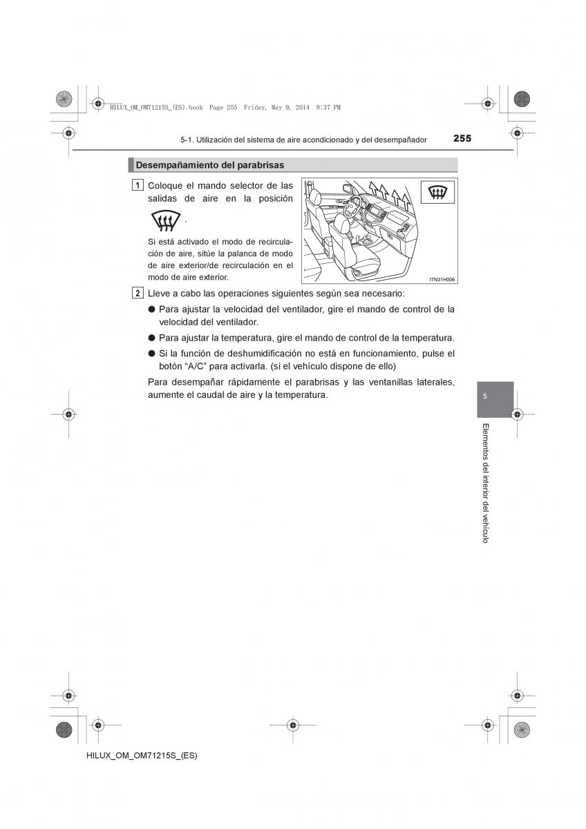 Toyota Hilux VII 7 manual del propietario / page 255