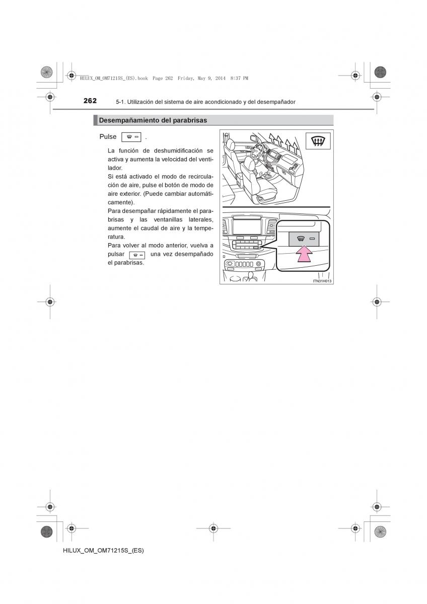 Toyota Hilux VII 7 manual del propietario / page 262