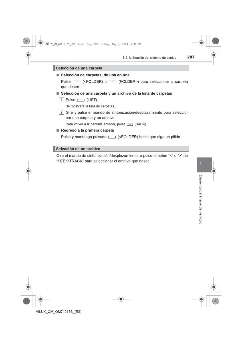 Toyota Hilux VII 7 manual del propietario / page 297