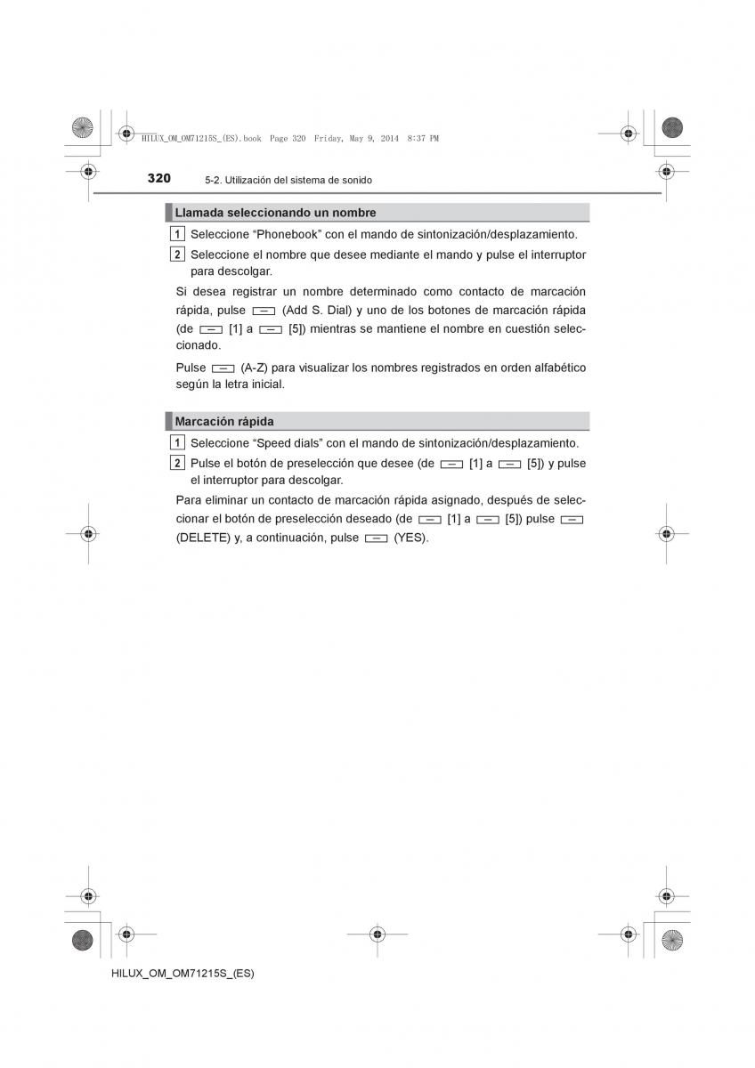 Toyota Hilux VII 7 manual del propietario / page 320