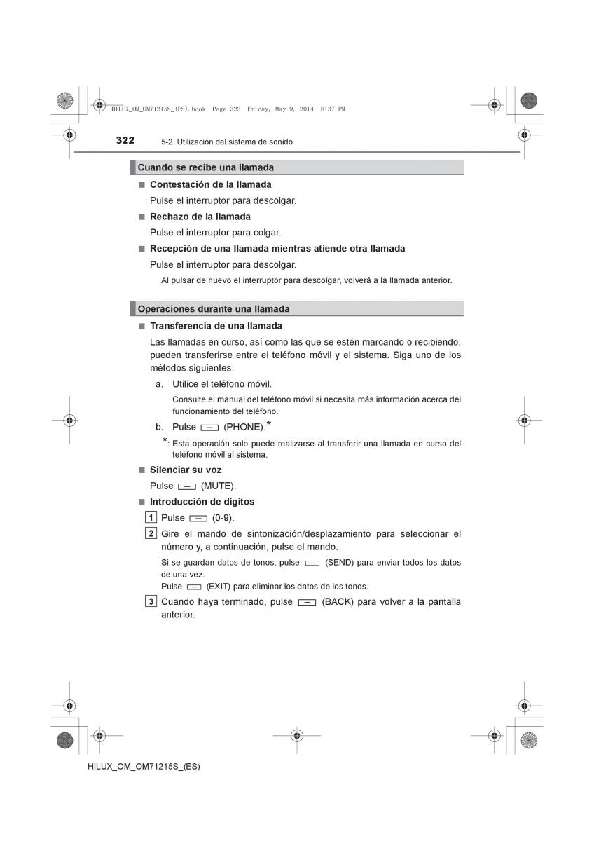 Toyota Hilux VII 7 manual del propietario / page 322