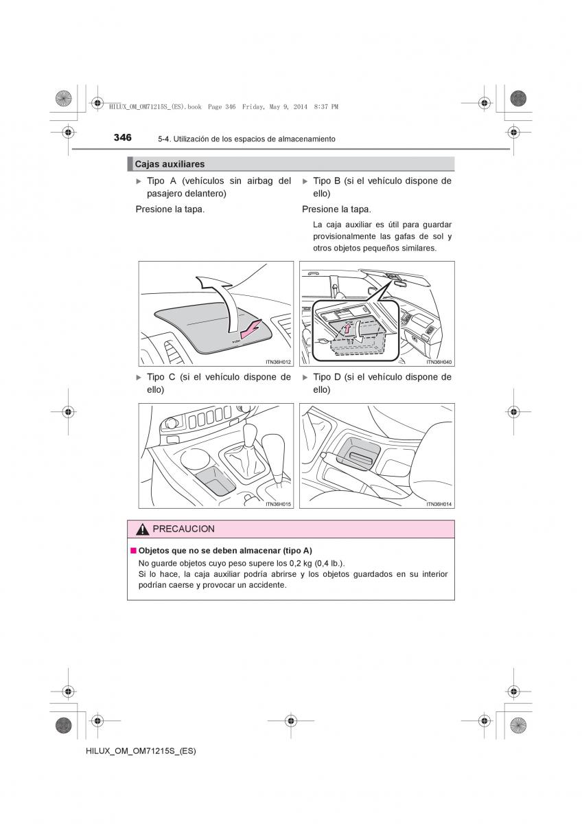 Toyota Hilux VII 7 manual del propietario / page 346