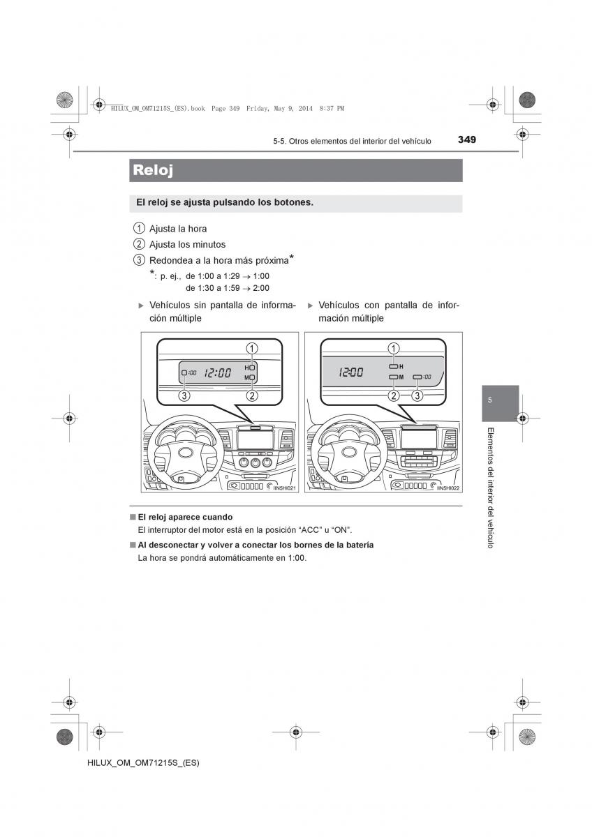 Toyota Hilux VII 7 manual del propietario / page 349