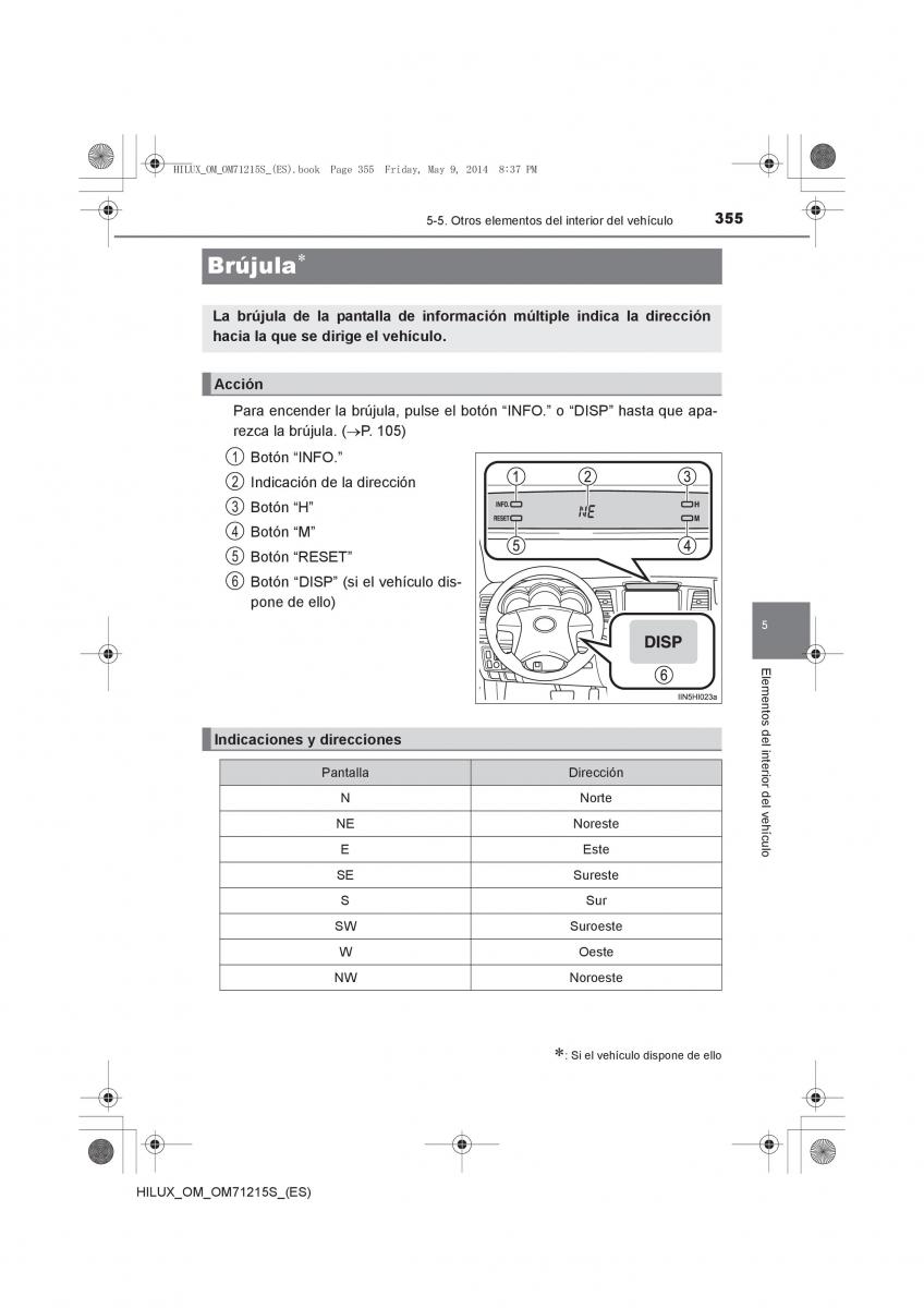 Toyota Hilux VII 7 manual del propietario / page 355