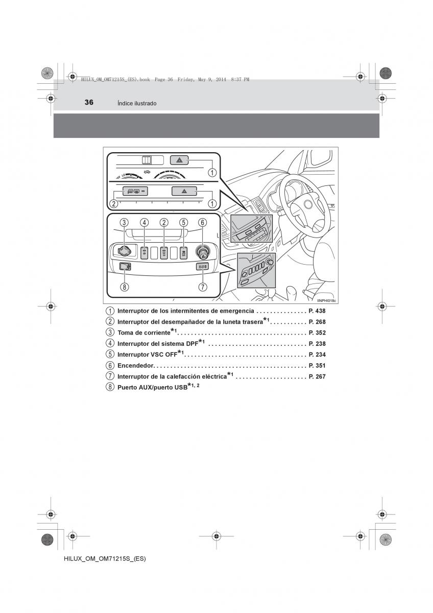 Toyota Hilux VII 7 manual del propietario / page 36