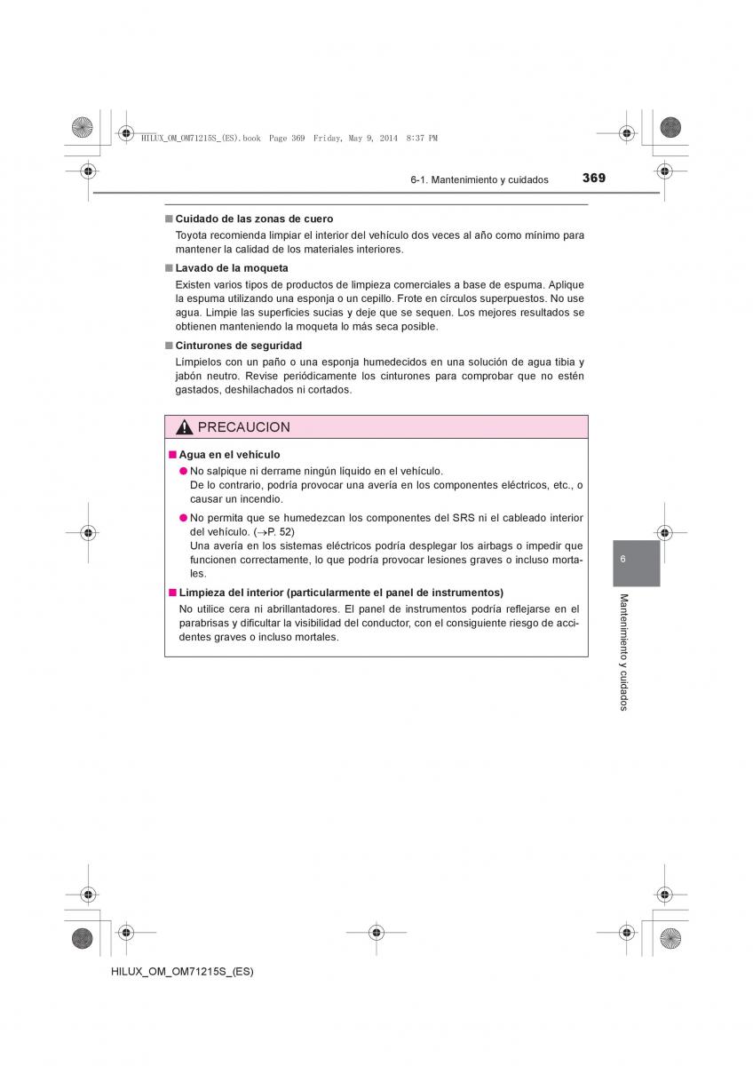 Toyota Hilux VII 7 manual del propietario / page 369