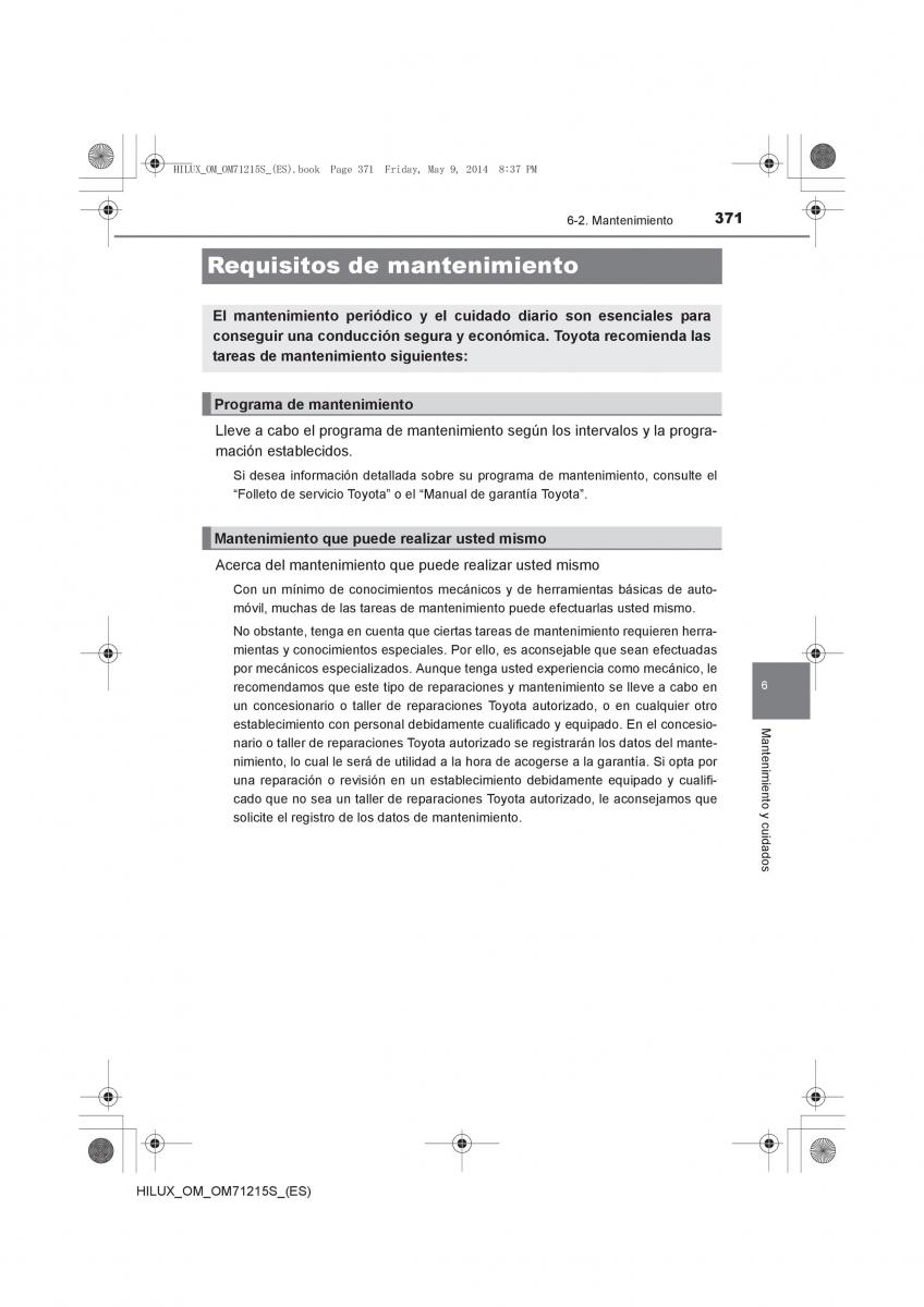 Toyota Hilux VII 7 manual del propietario / page 371