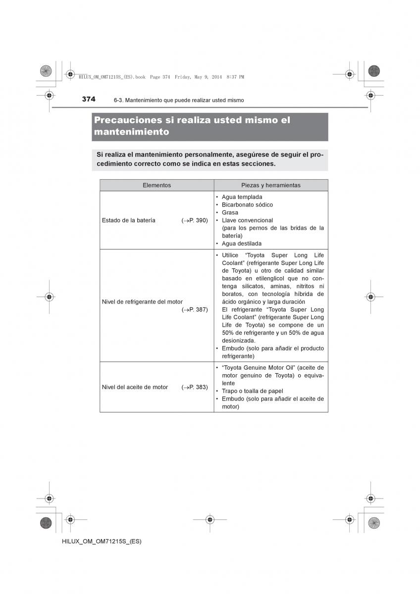 Toyota Hilux VII 7 manual del propietario / page 374