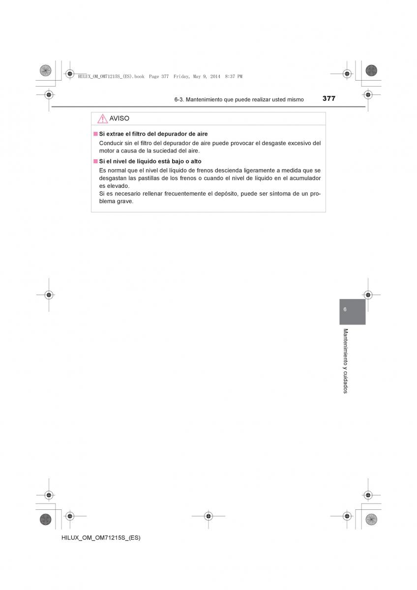 Toyota Hilux VII 7 manual del propietario / page 377