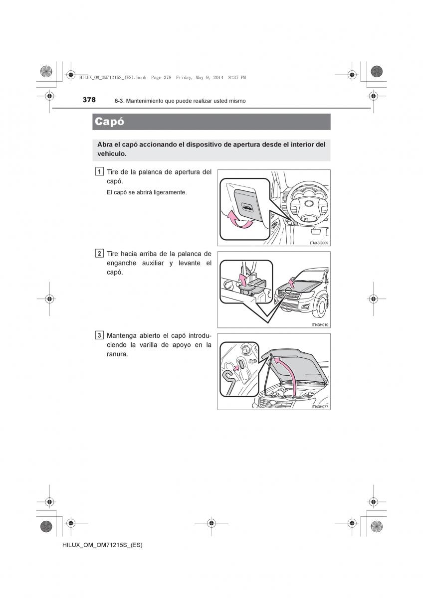 Toyota Hilux VII 7 manual del propietario / page 378