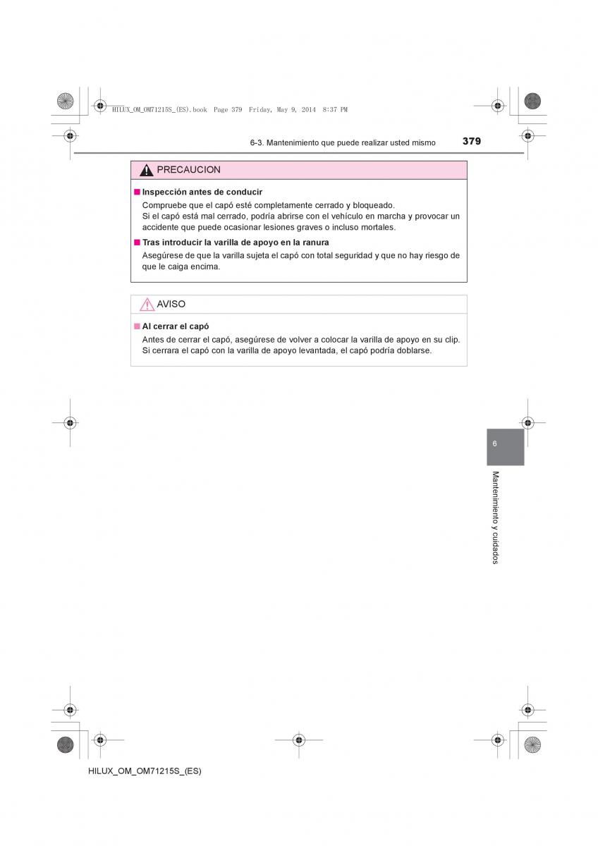 Toyota Hilux VII 7 manual del propietario / page 379