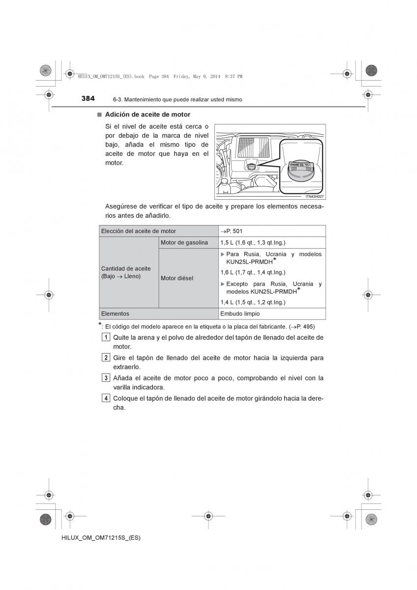 Toyota Hilux VII 7 manual del propietario / page 384