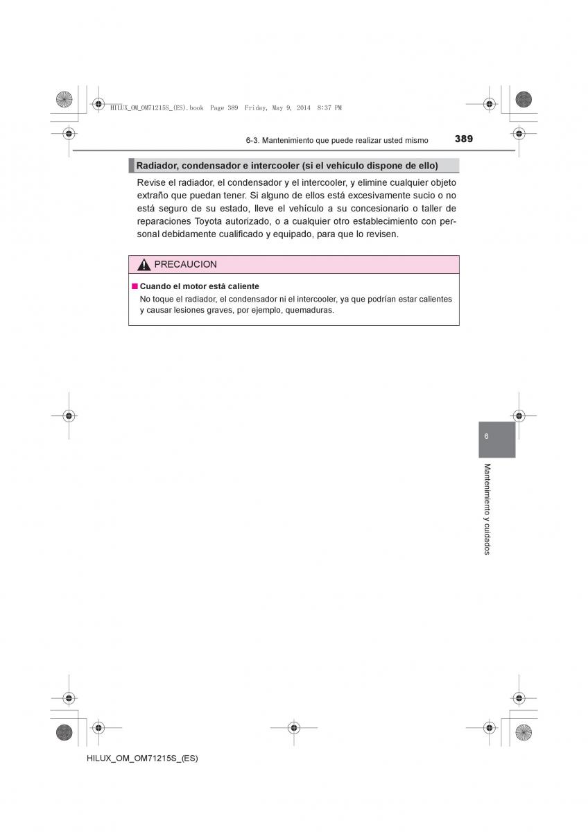 Toyota Hilux VII 7 manual del propietario / page 389