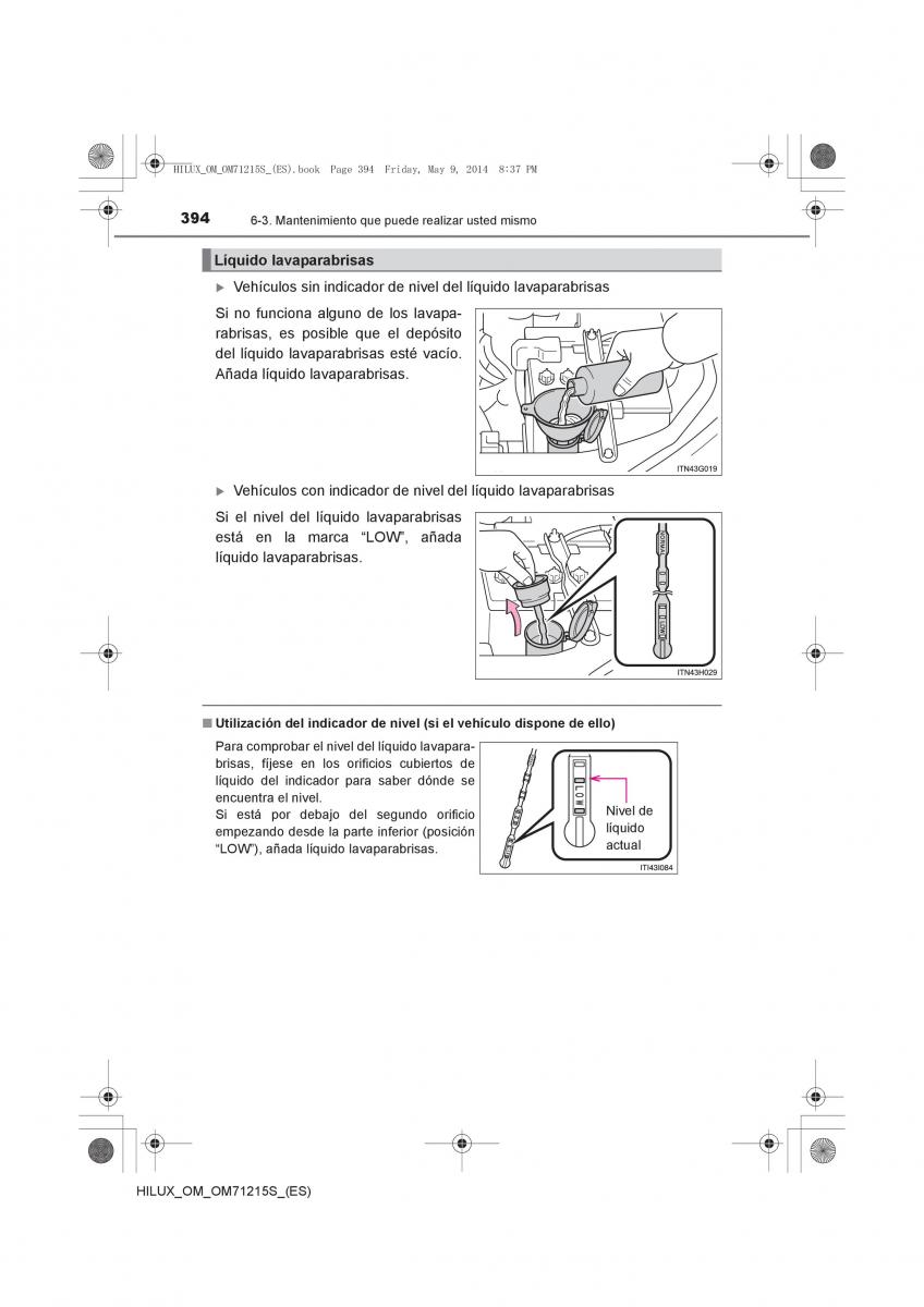 Toyota Hilux VII 7 manual del propietario / page 394