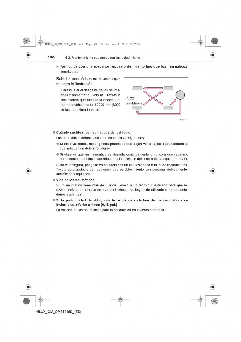 Toyota Hilux VII 7 manual del propietario / page 398