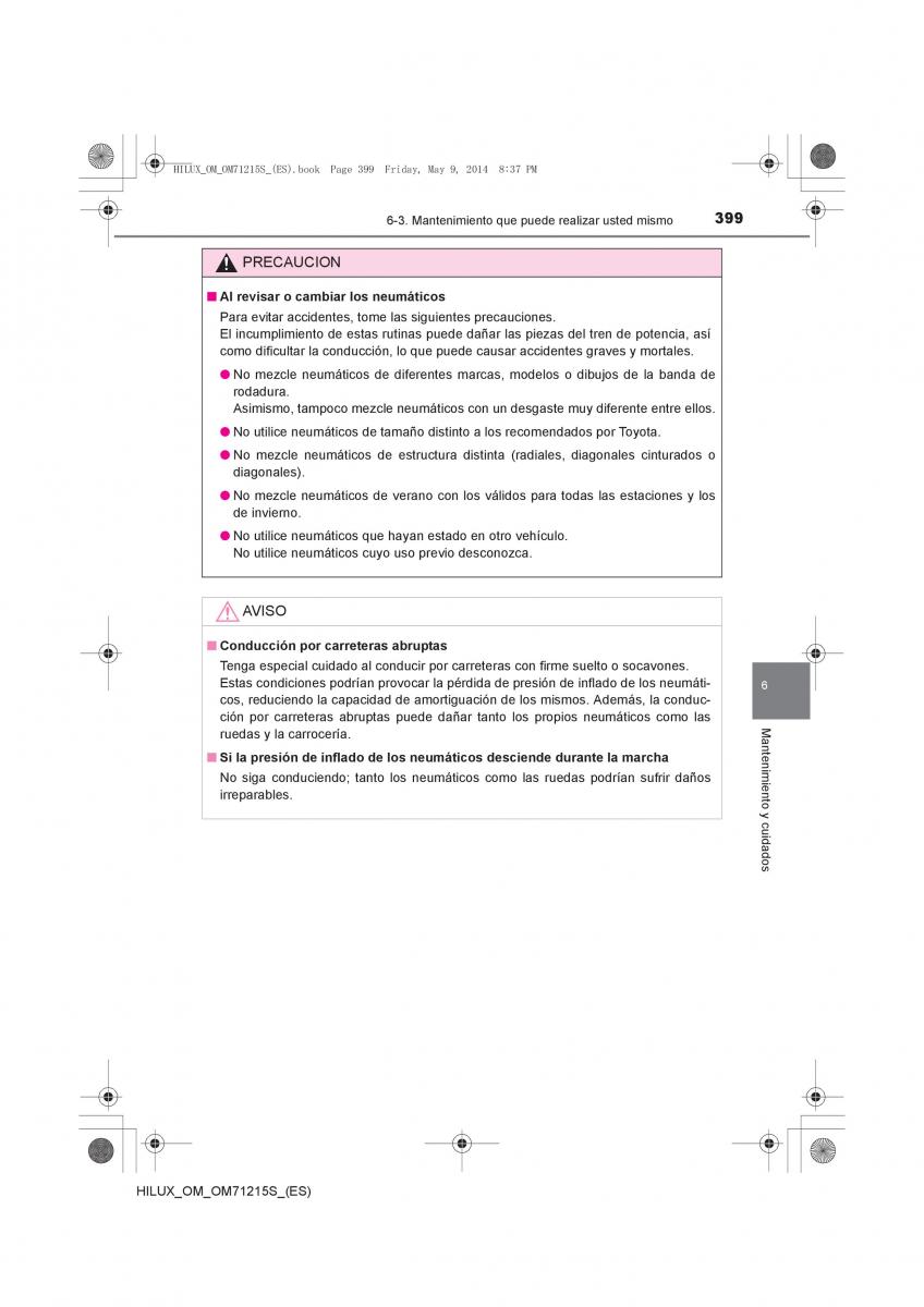 Toyota Hilux VII 7 manual del propietario / page 399