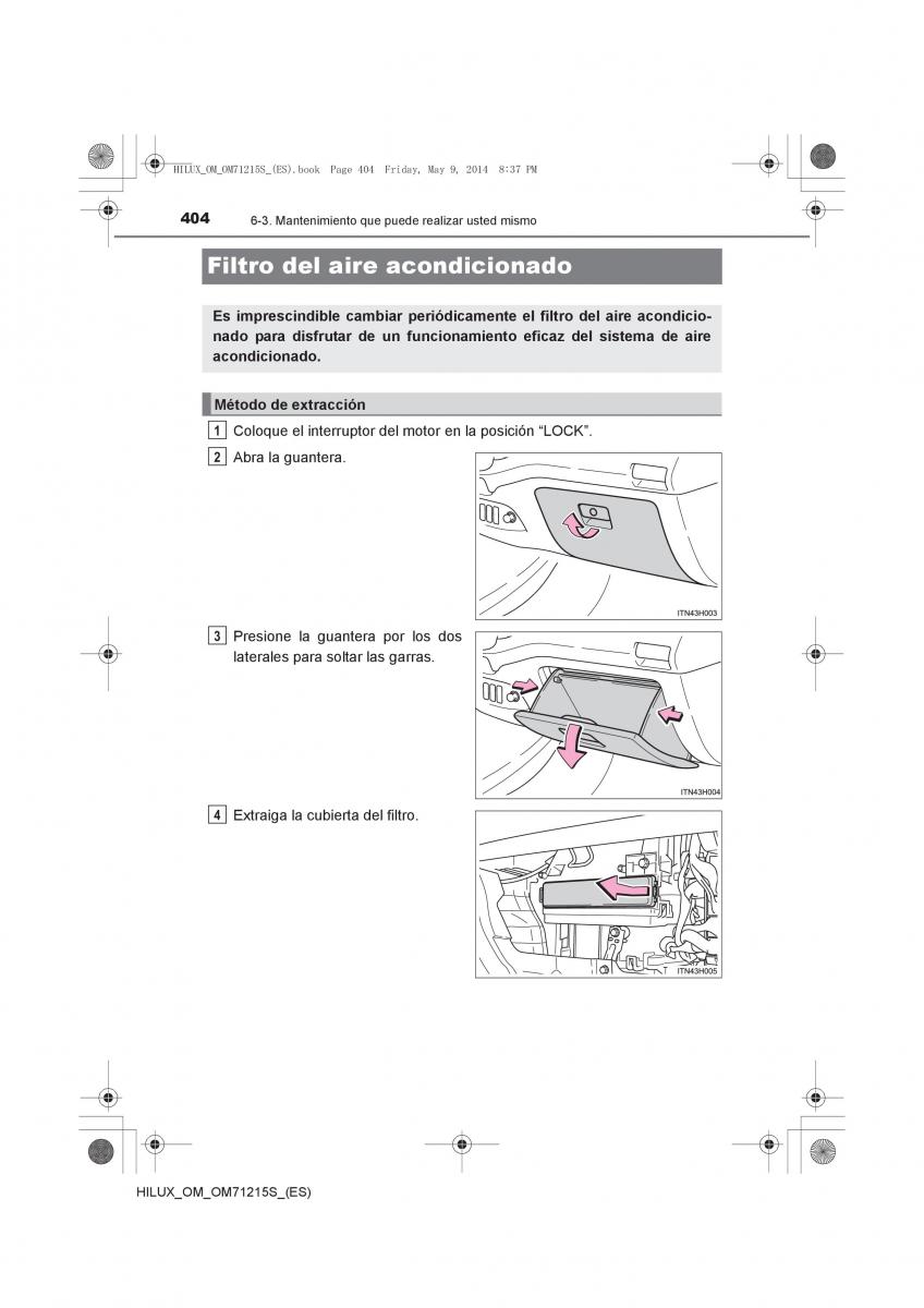 Toyota Hilux VII 7 manual del propietario / page 404