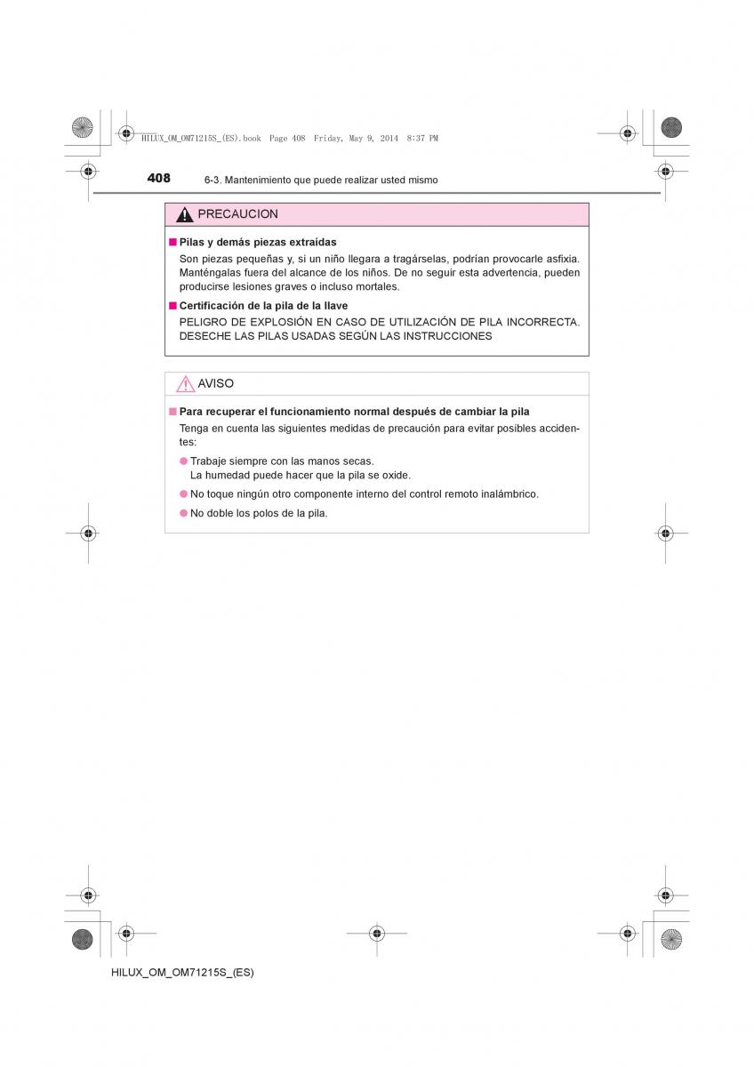 Toyota Hilux VII 7 manual del propietario / page 408