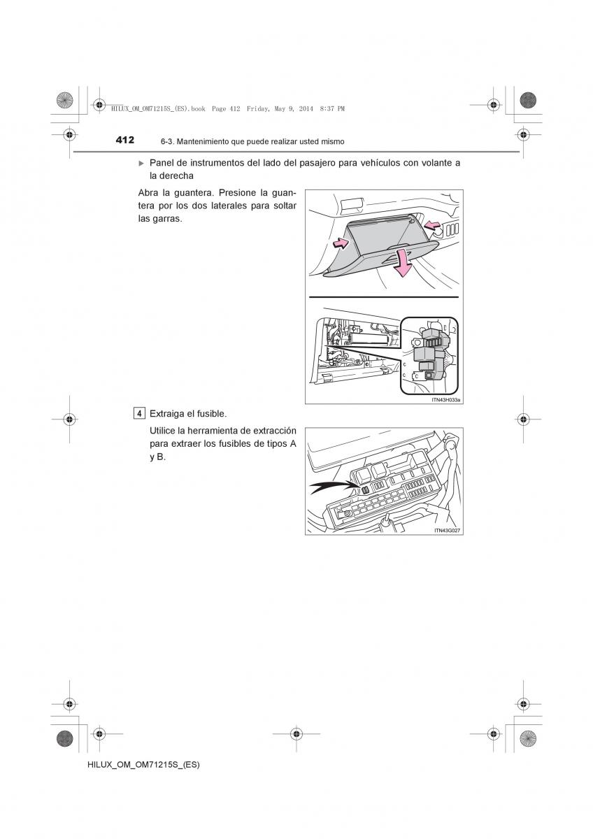 Toyota Hilux VII 7 manual del propietario / page 412