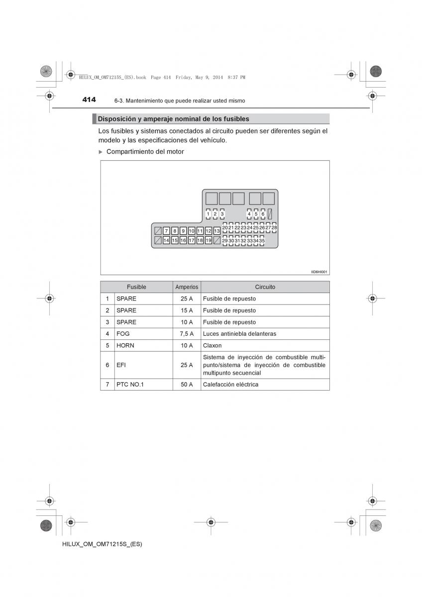 Toyota Hilux VII 7 manual del propietario / page 414