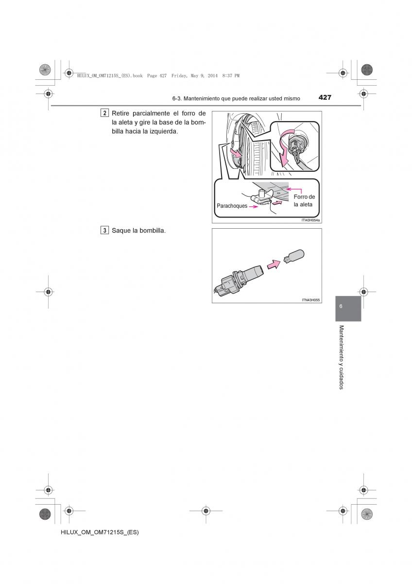 Toyota Hilux VII 7 manual del propietario / page 427