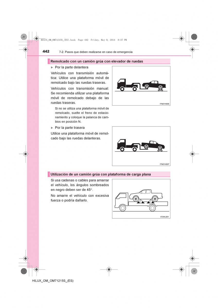 Toyota Hilux VII 7 manual del propietario / page 442