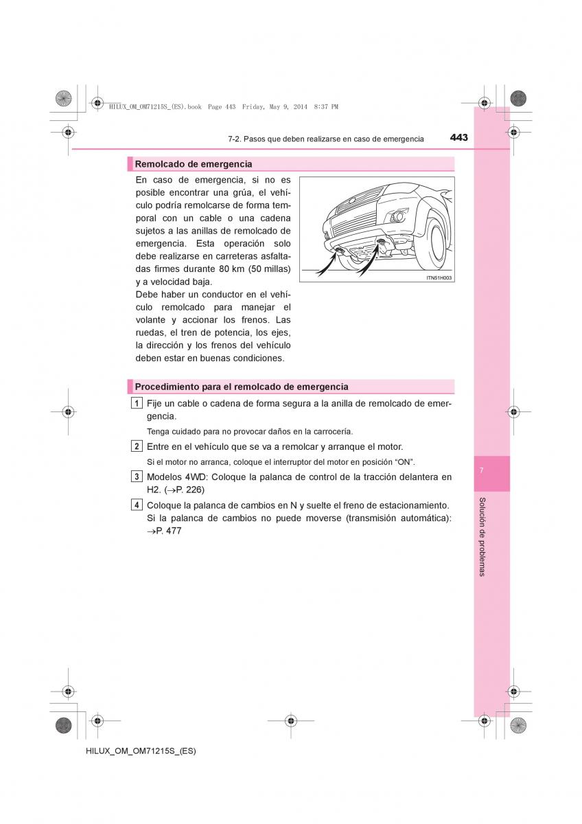 Toyota Hilux VII 7 manual del propietario / page 443