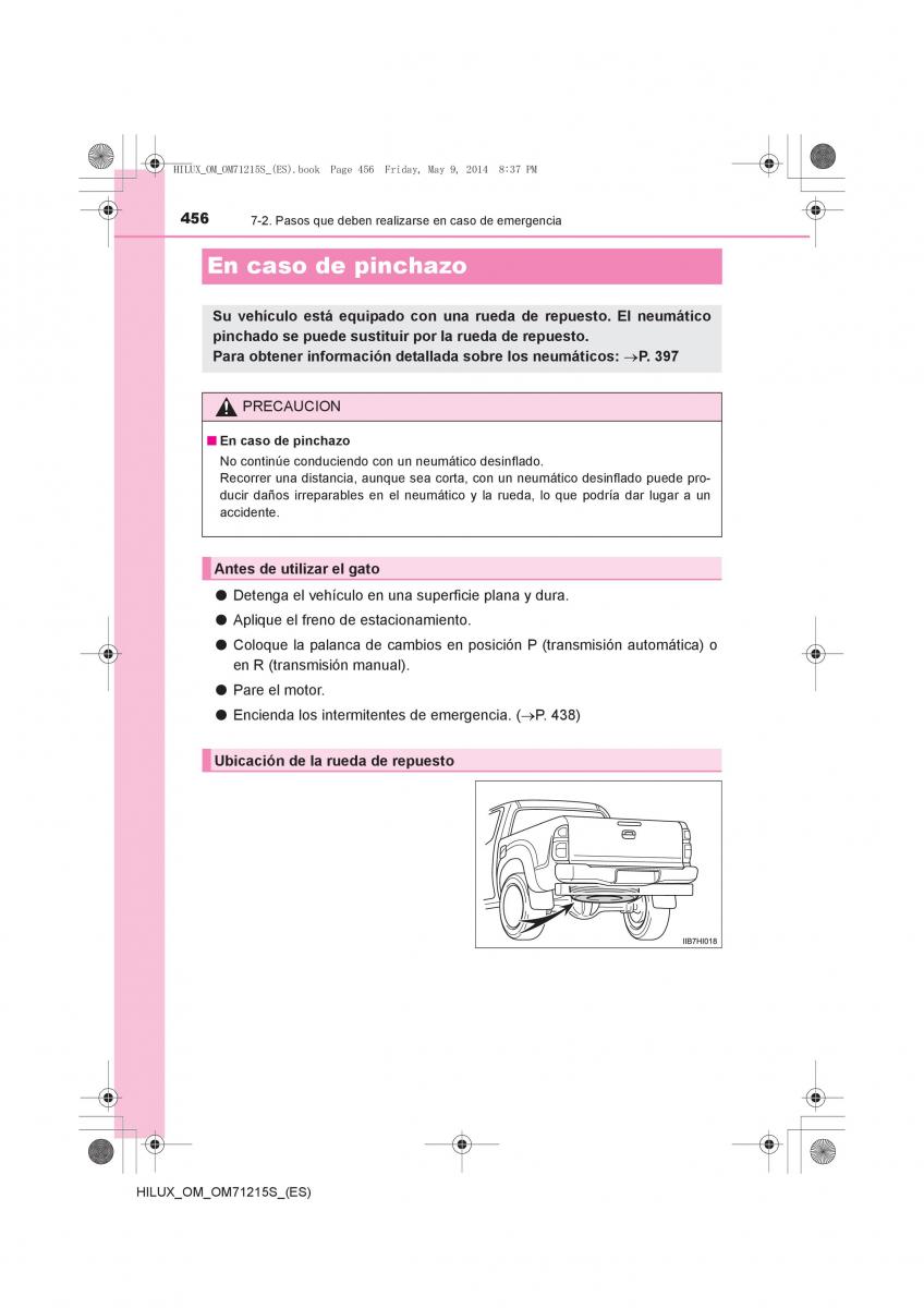 Toyota Hilux VII 7 manual del propietario / page 456