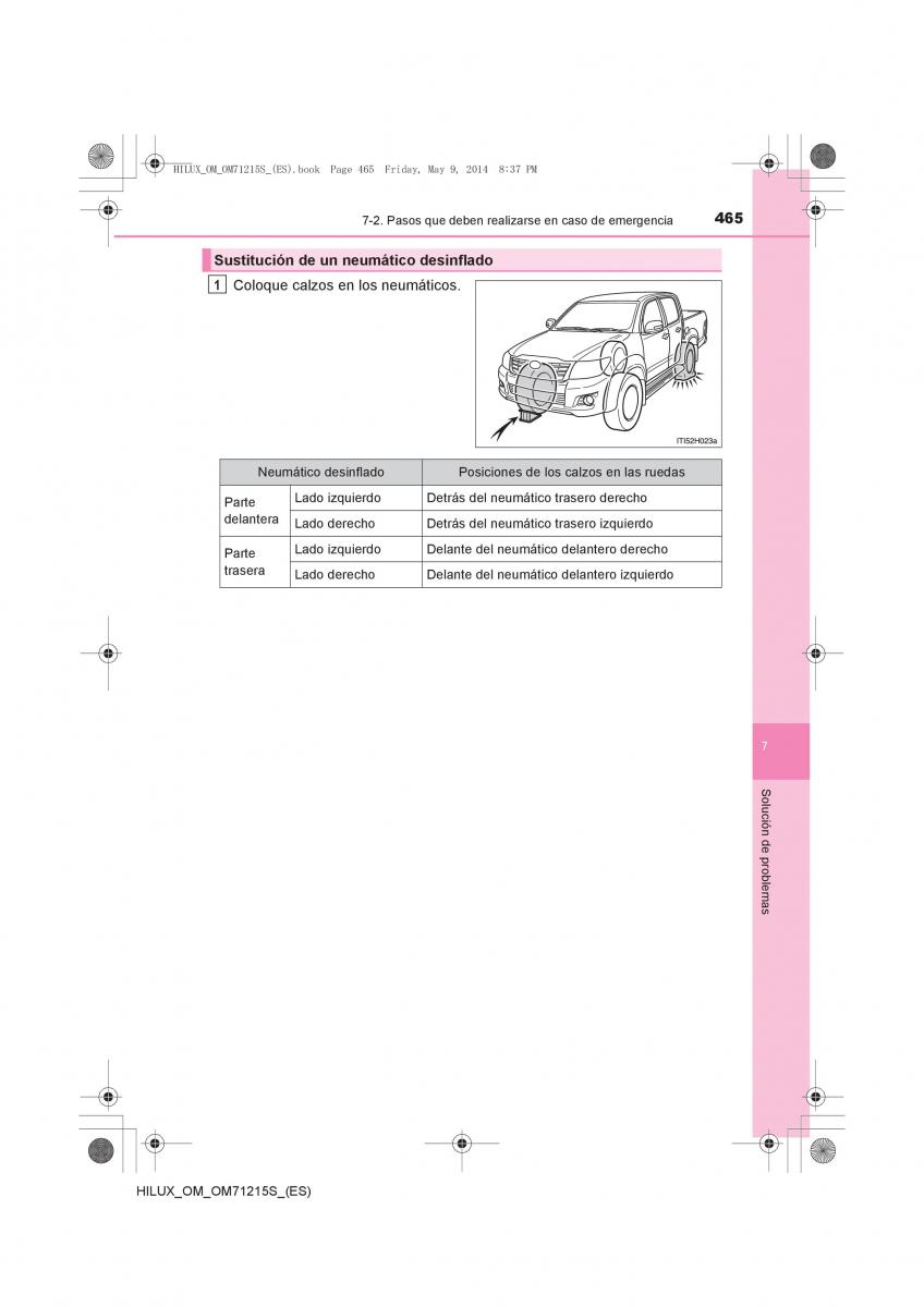 Toyota Hilux VII 7 manual del propietario / page 465