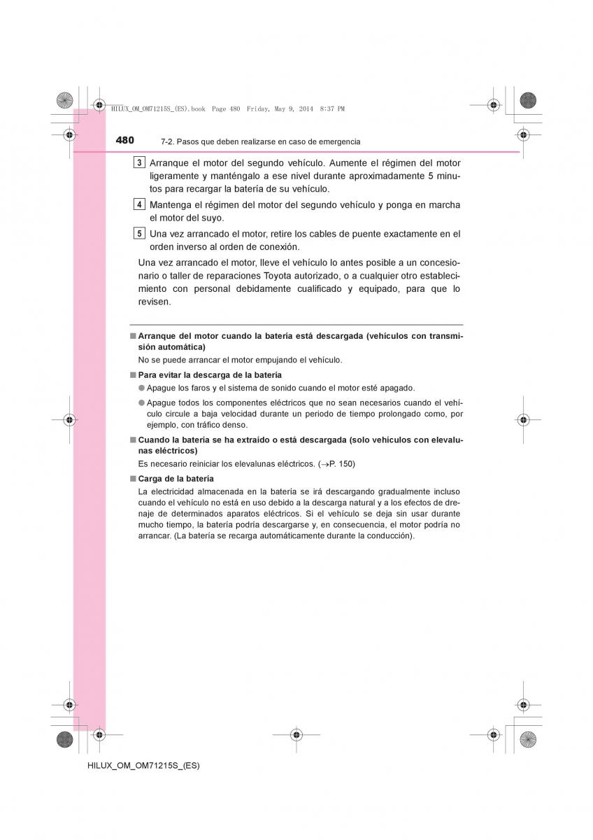 Toyota Hilux VII 7 manual del propietario / page 480