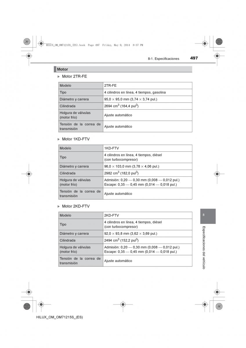 Toyota Hilux VII 7 manual del propietario / page 497