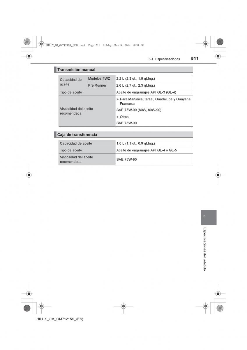 Toyota Hilux VII 7 manual del propietario / page 511