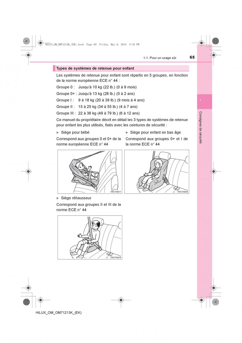 Toyota Hilux VII 7 manuel du proprietaire / page 65