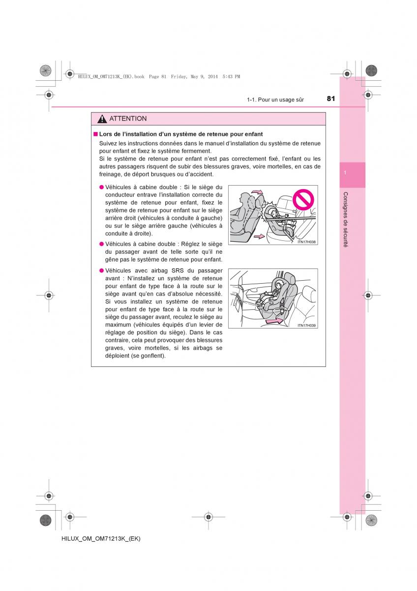 Toyota Hilux VII 7 manuel du proprietaire / page 81