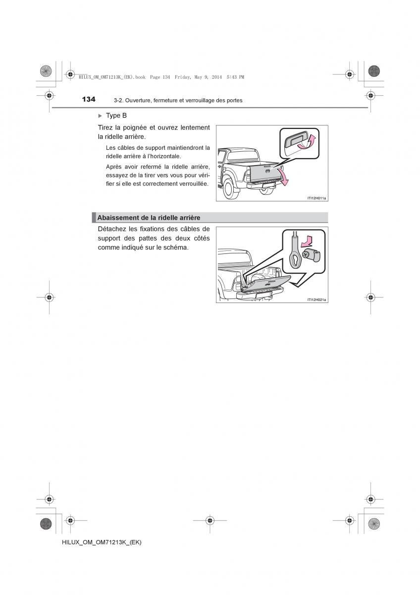 Toyota Hilux VII 7 manuel du proprietaire / page 134