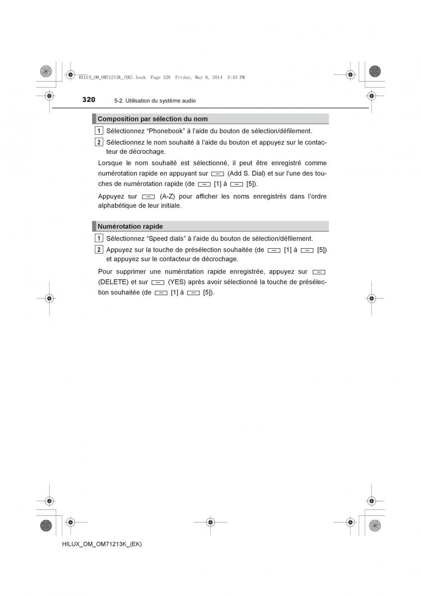 Toyota Hilux VII 7 manuel du proprietaire / page 320