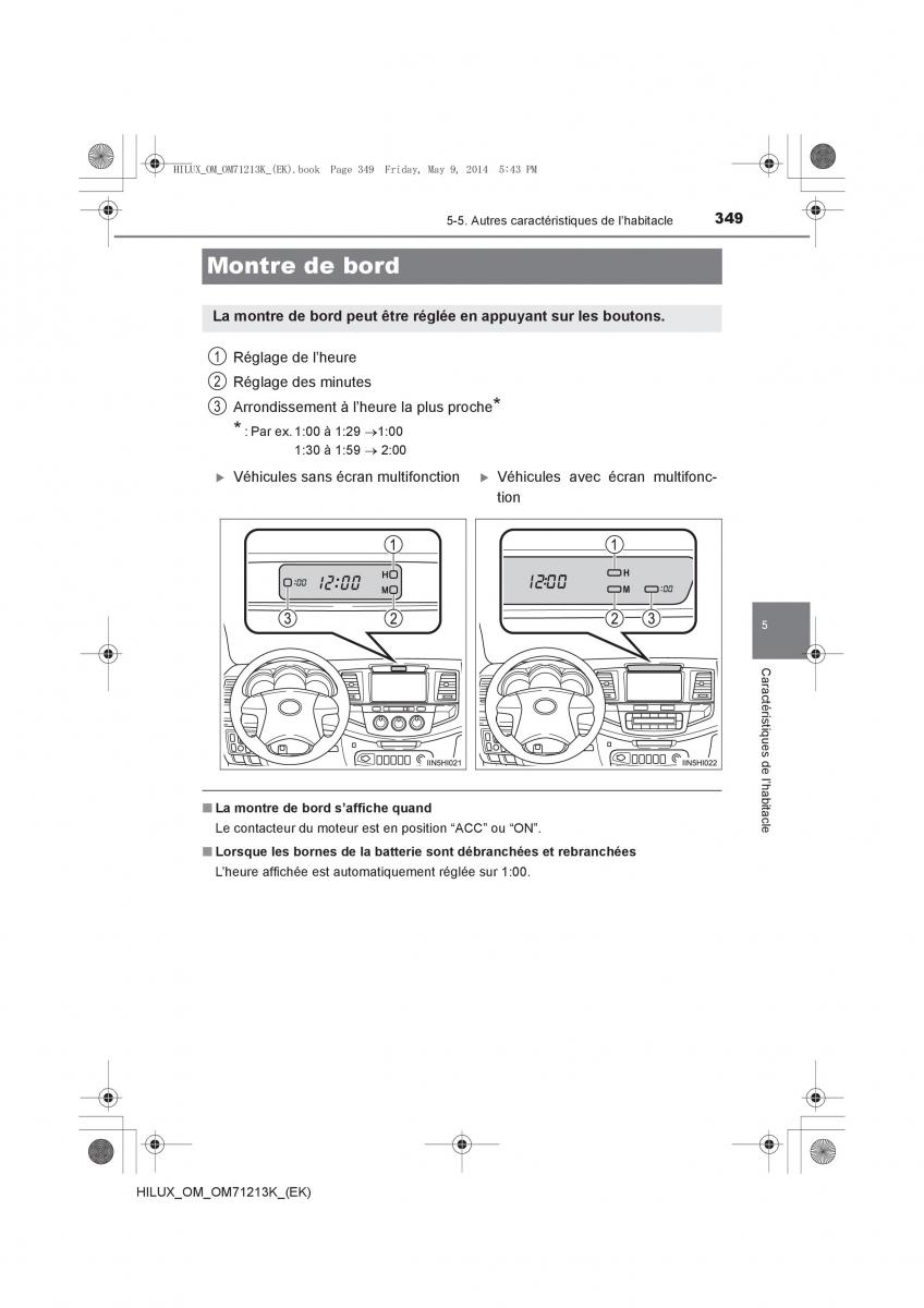 Toyota Hilux VII 7 manuel du proprietaire / page 349