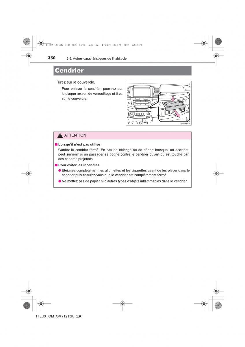 Toyota Hilux VII 7 manuel du proprietaire / page 350