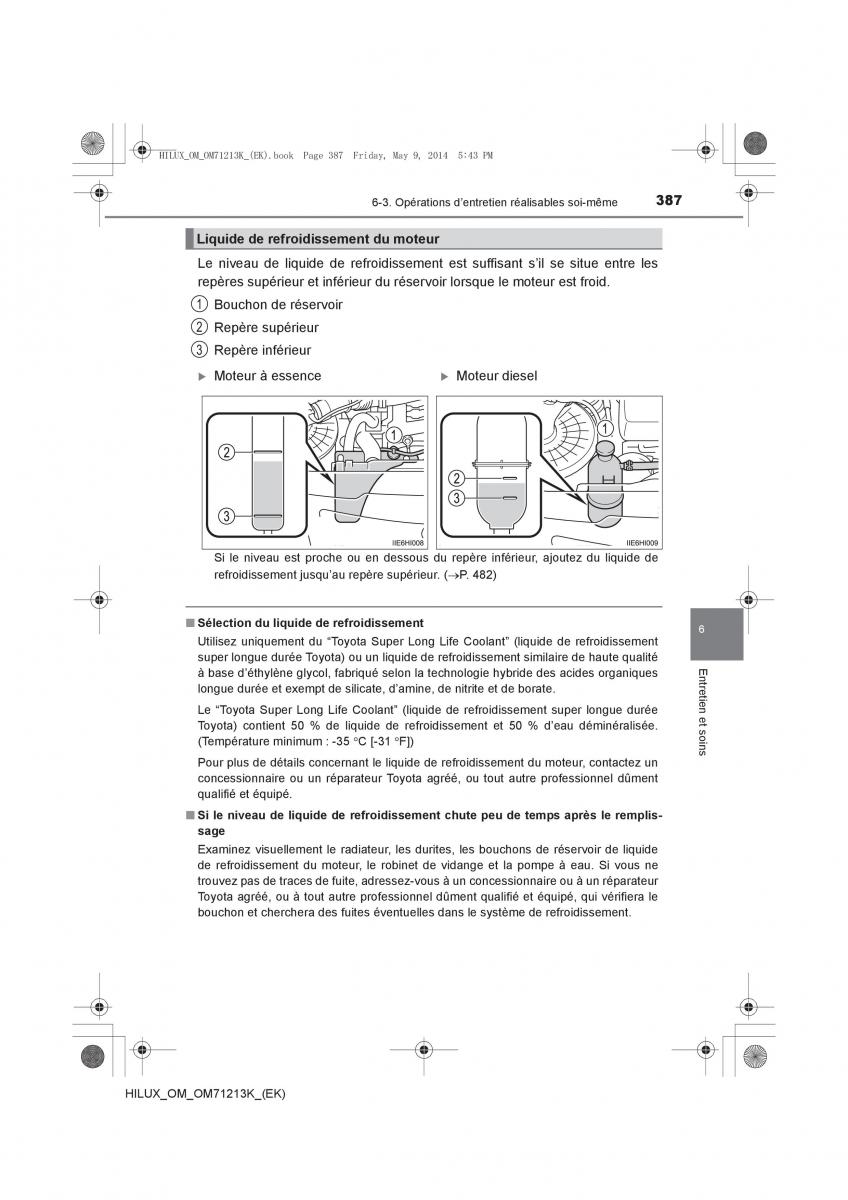 Toyota Hilux VII 7 manuel du proprietaire / page 387