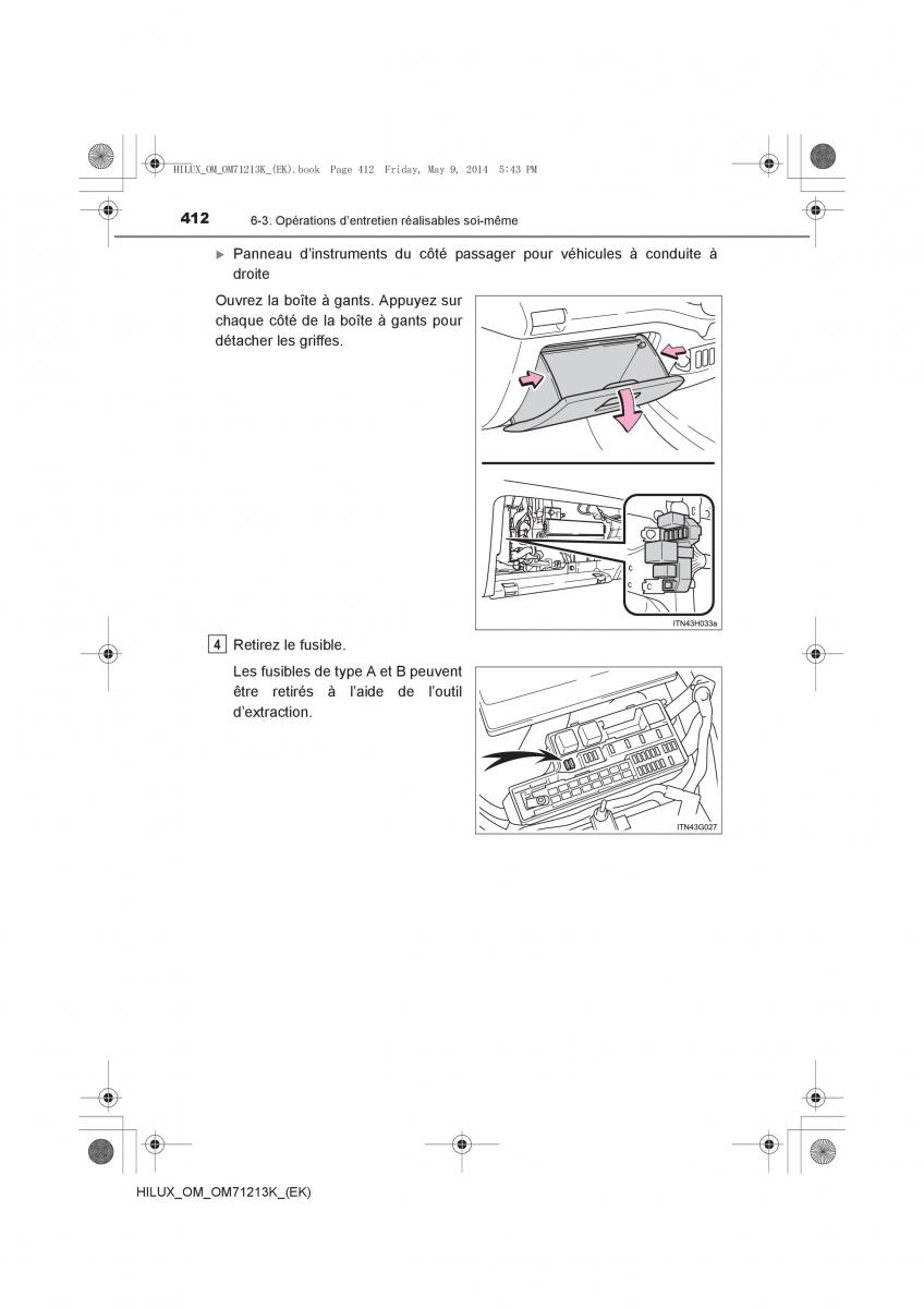 Toyota Hilux VII 7 manuel du proprietaire / page 412