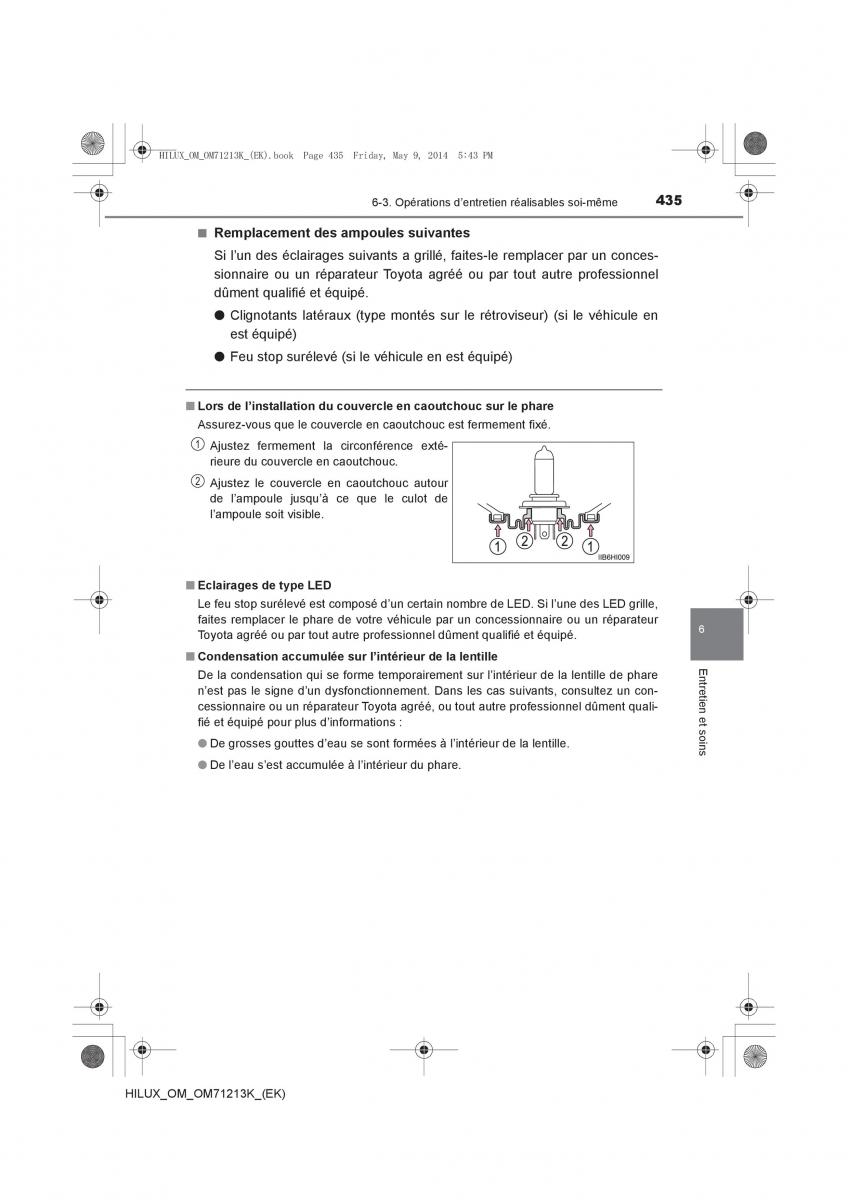 Toyota Hilux VII 7 manuel du proprietaire / page 435