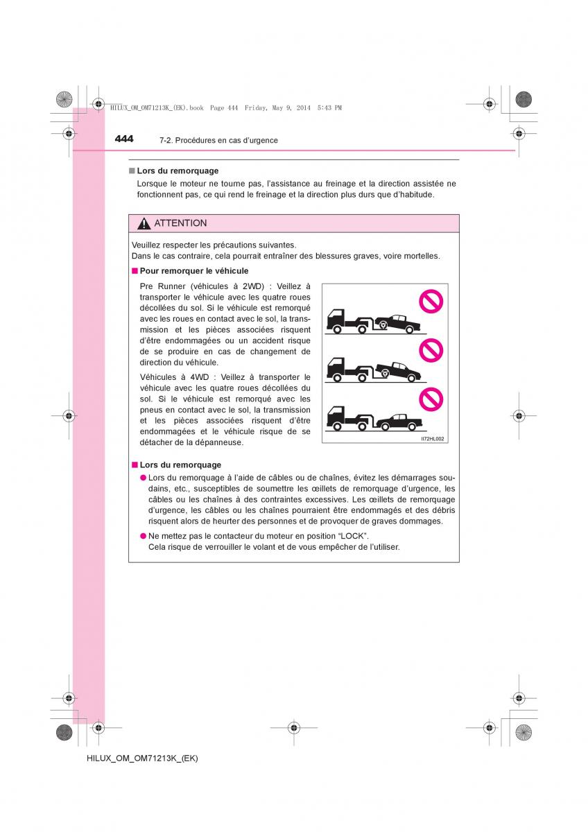 Toyota Hilux VII 7 manuel du proprietaire / page 444