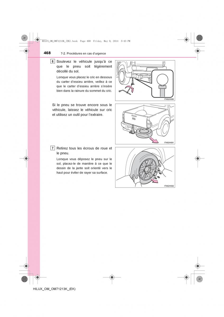 Toyota Hilux VII 7 manuel du proprietaire / page 468