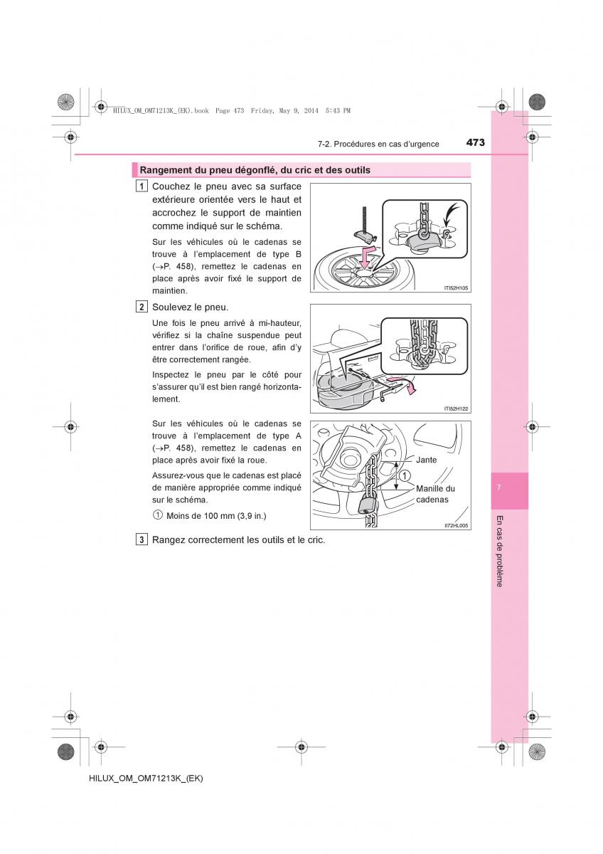 Toyota Hilux VII 7 manuel du proprietaire / page 473